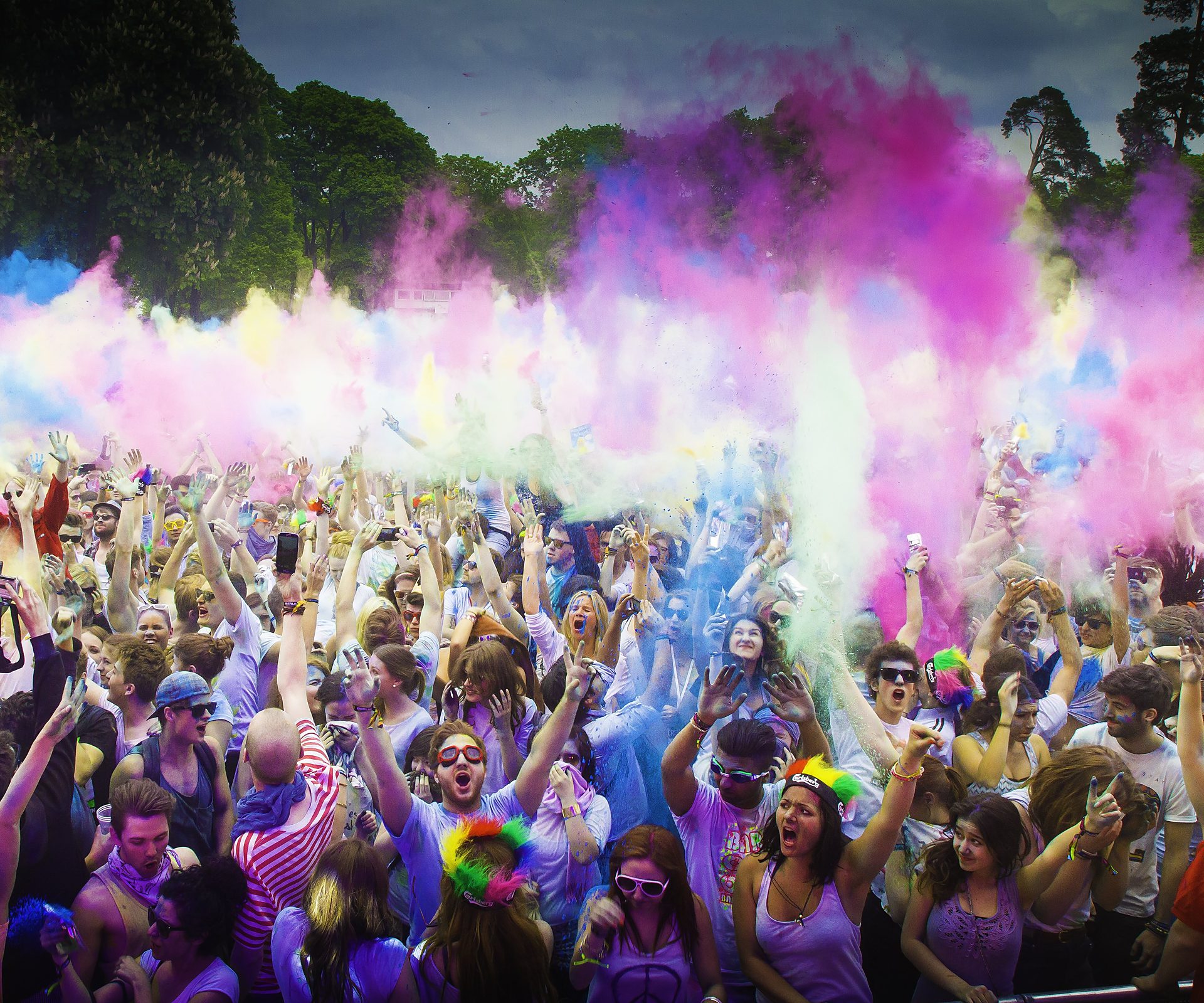 Farbwurf beim Holi Festival of Colours